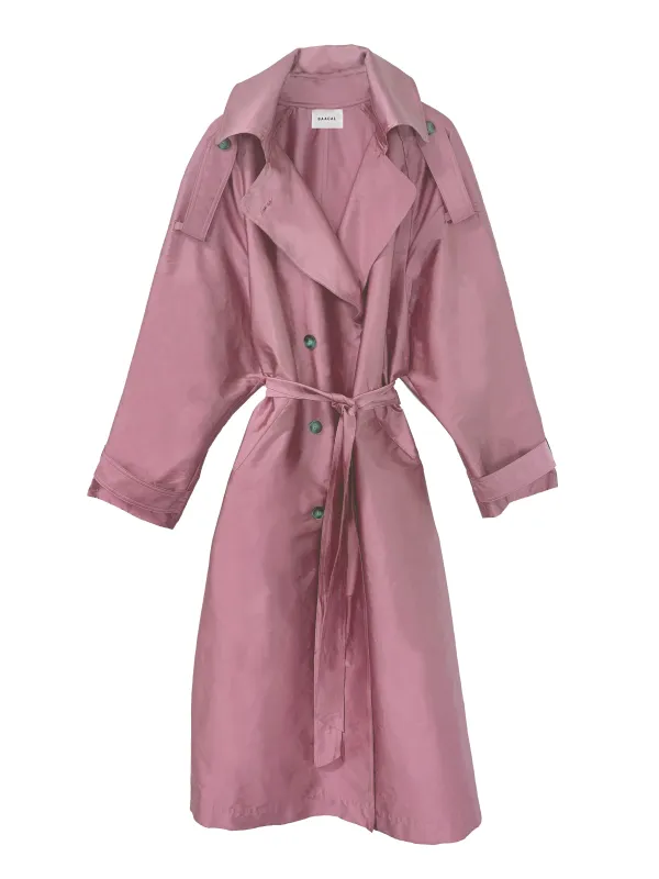 Delia Long Oversized Trench- Rose sold by Baacal