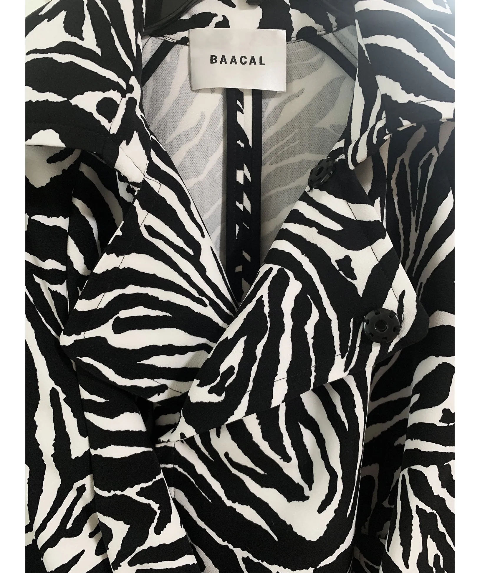 Marlo Short Moto Trench Coat- Zebra sold by Baacal product image thumbnail 4