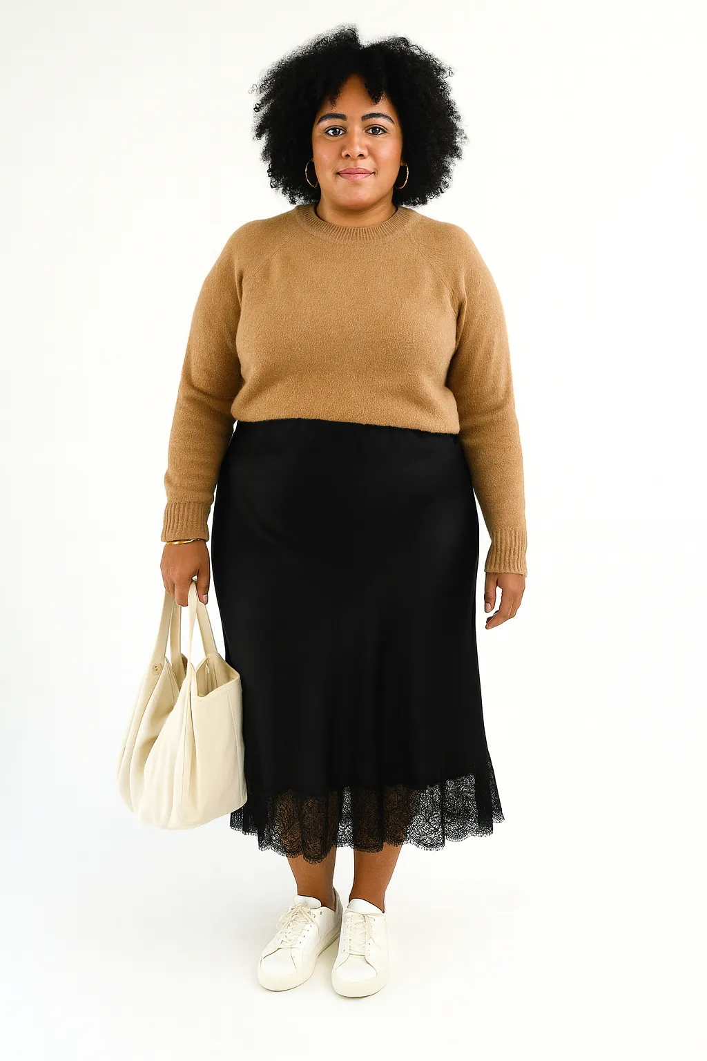 Bias Lace Slip Skirt- Classic Black sold by Baacal product image thumbnail 3