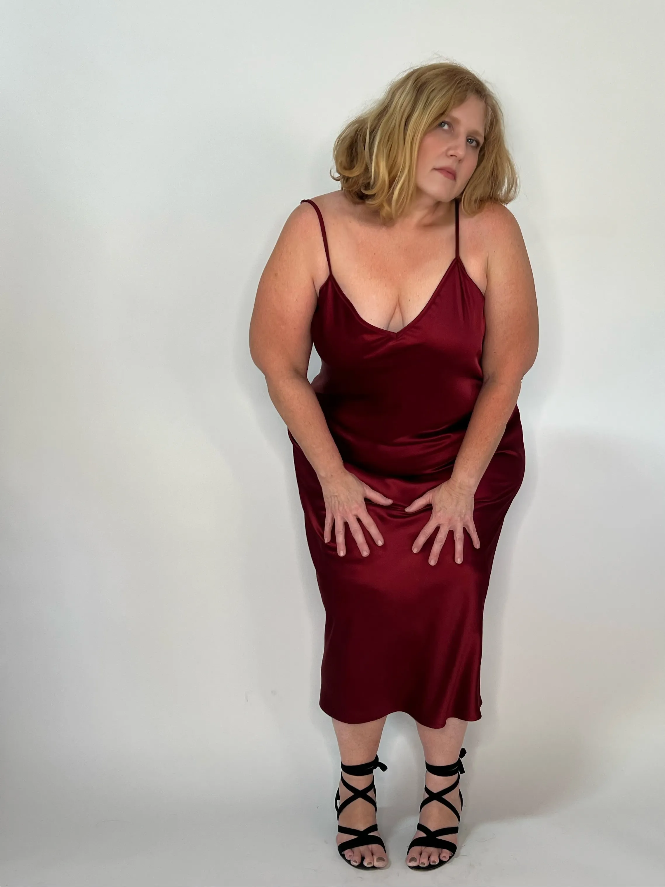 The Cabaret Slip Dress- Wine sold by Baacal product image thumbnail 4