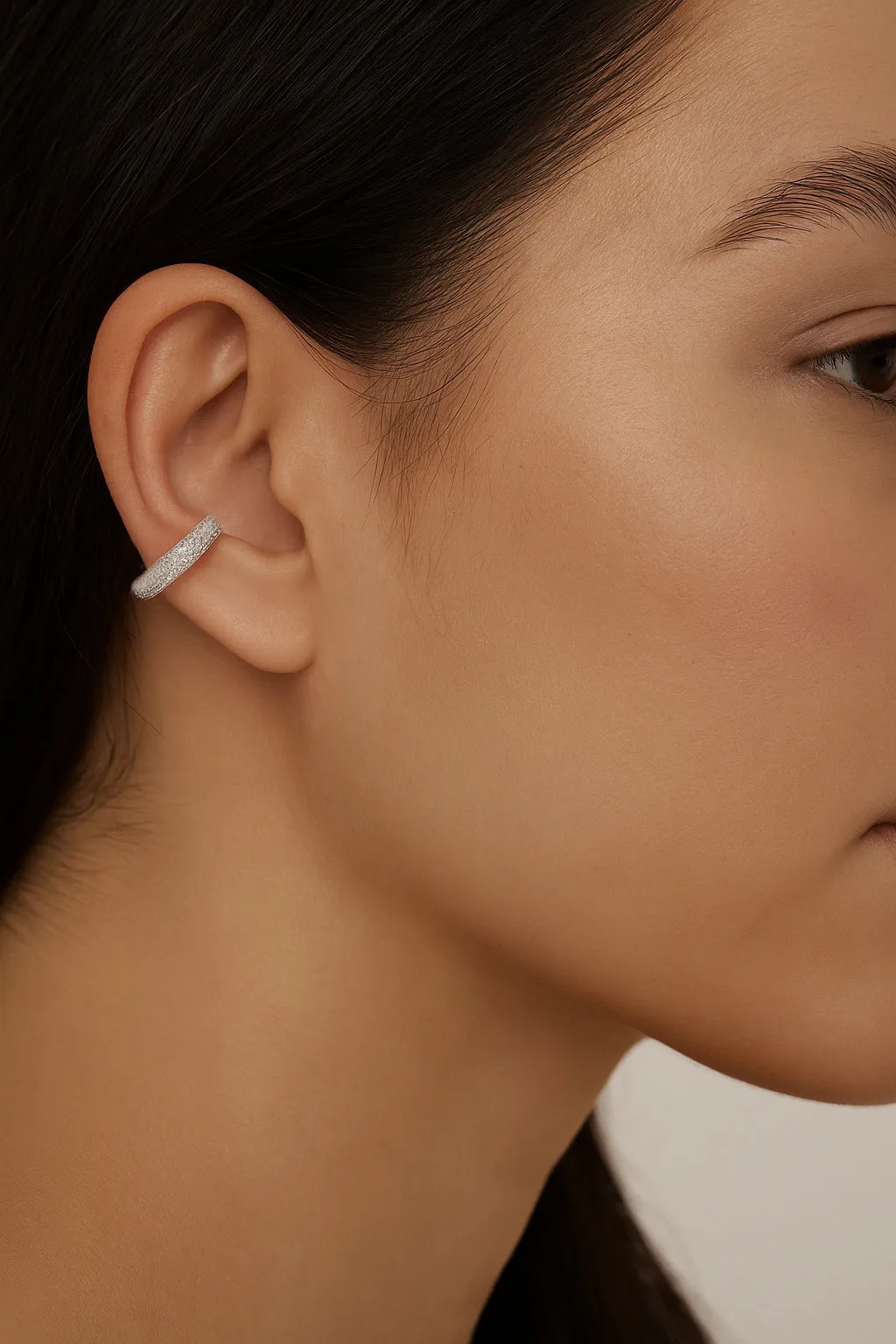 Slender Diamonette Ear Cuff- Platinum sold by Baacal product image thumbnail 2