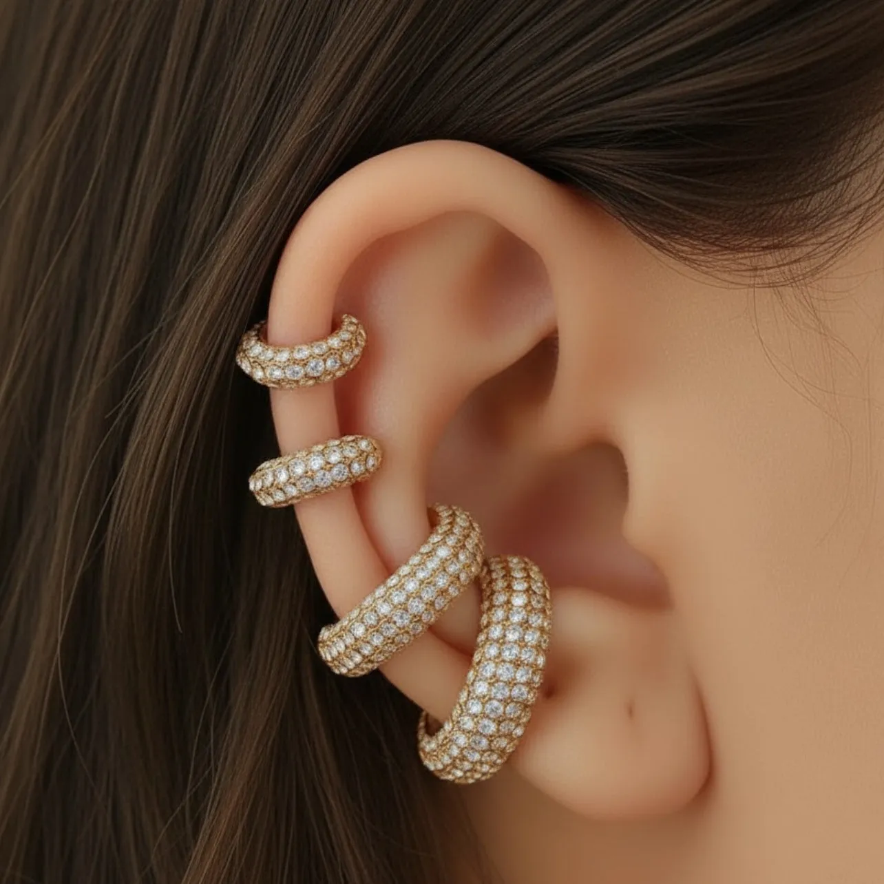 Diamonette Ear Cuff- Gold sold by Baacal product image thumbnail 2