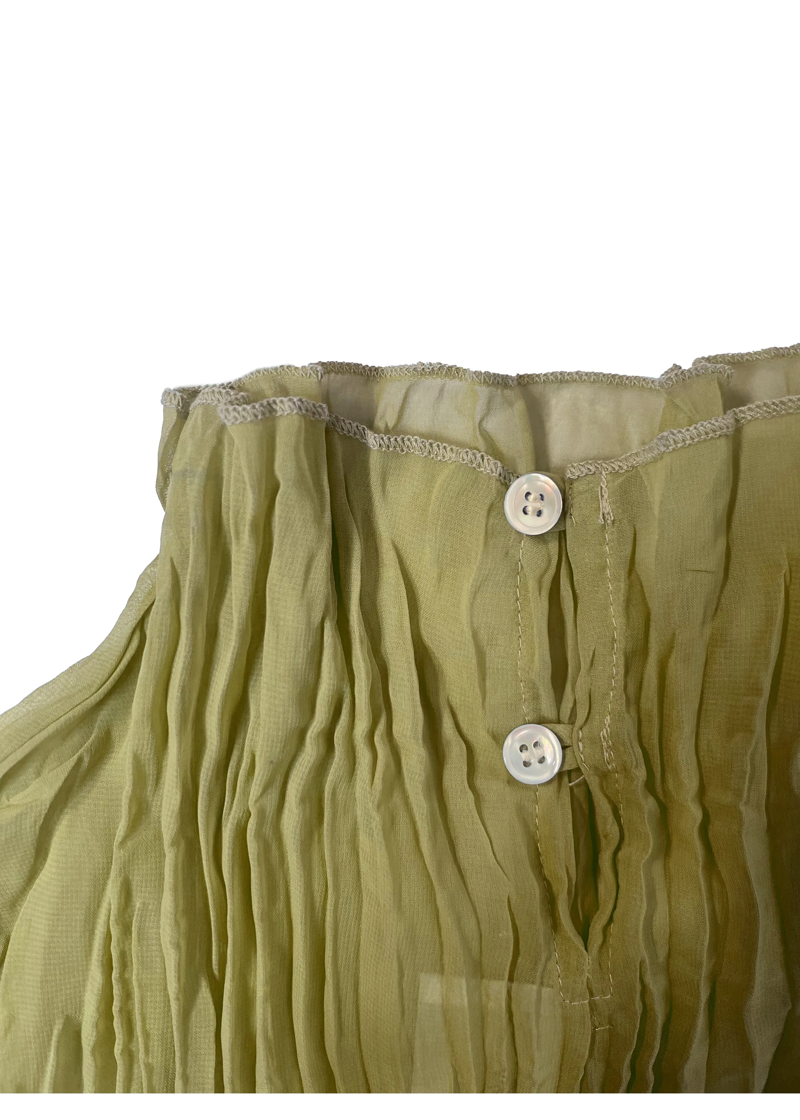 Esme Pleated Funnel Neck Top- Olive Green sold by Baacal product image thumbnail 3