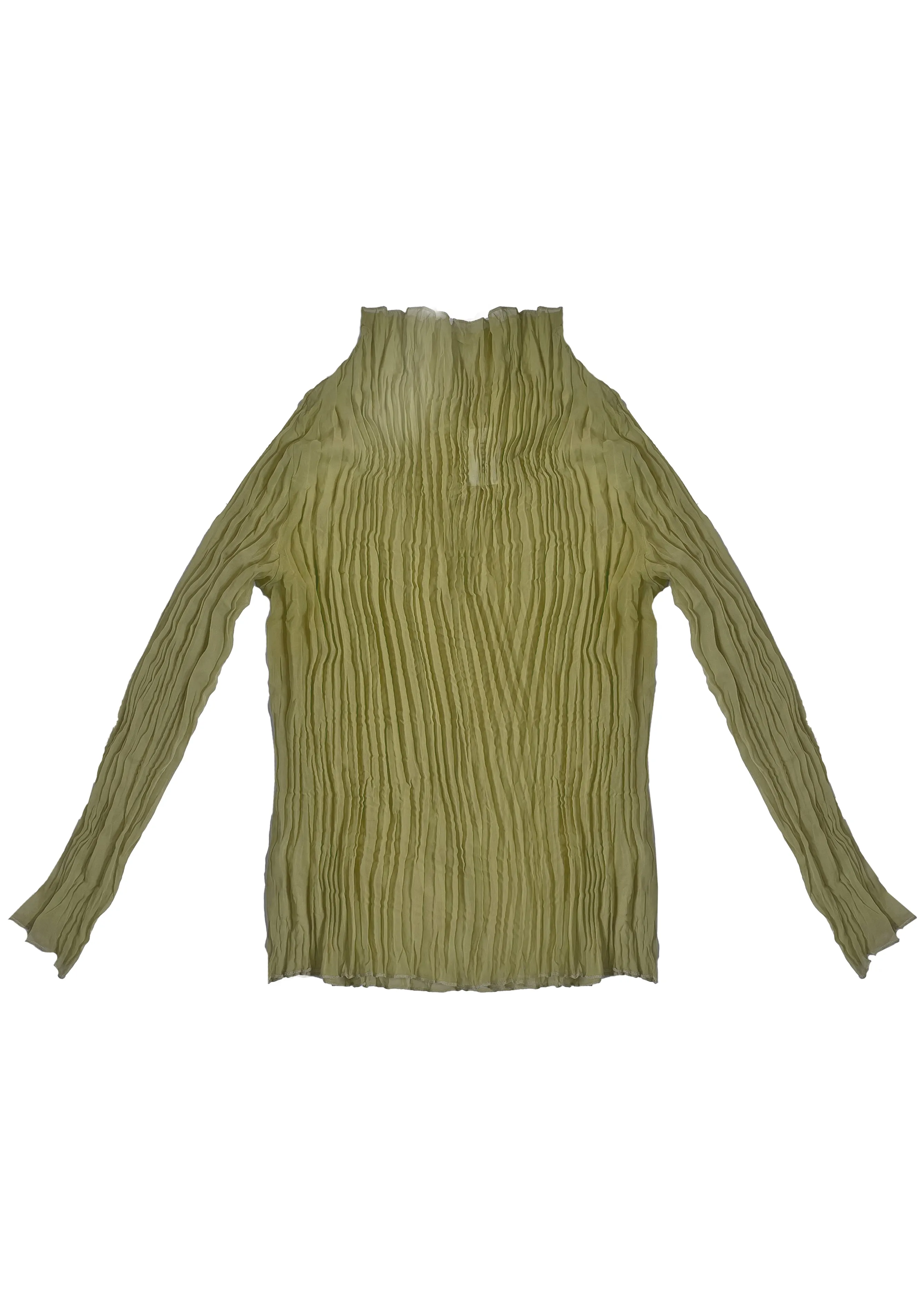 Esme Pleated Funnel Neck Top- Olive Green sold by Baacal product image thumbnail 4