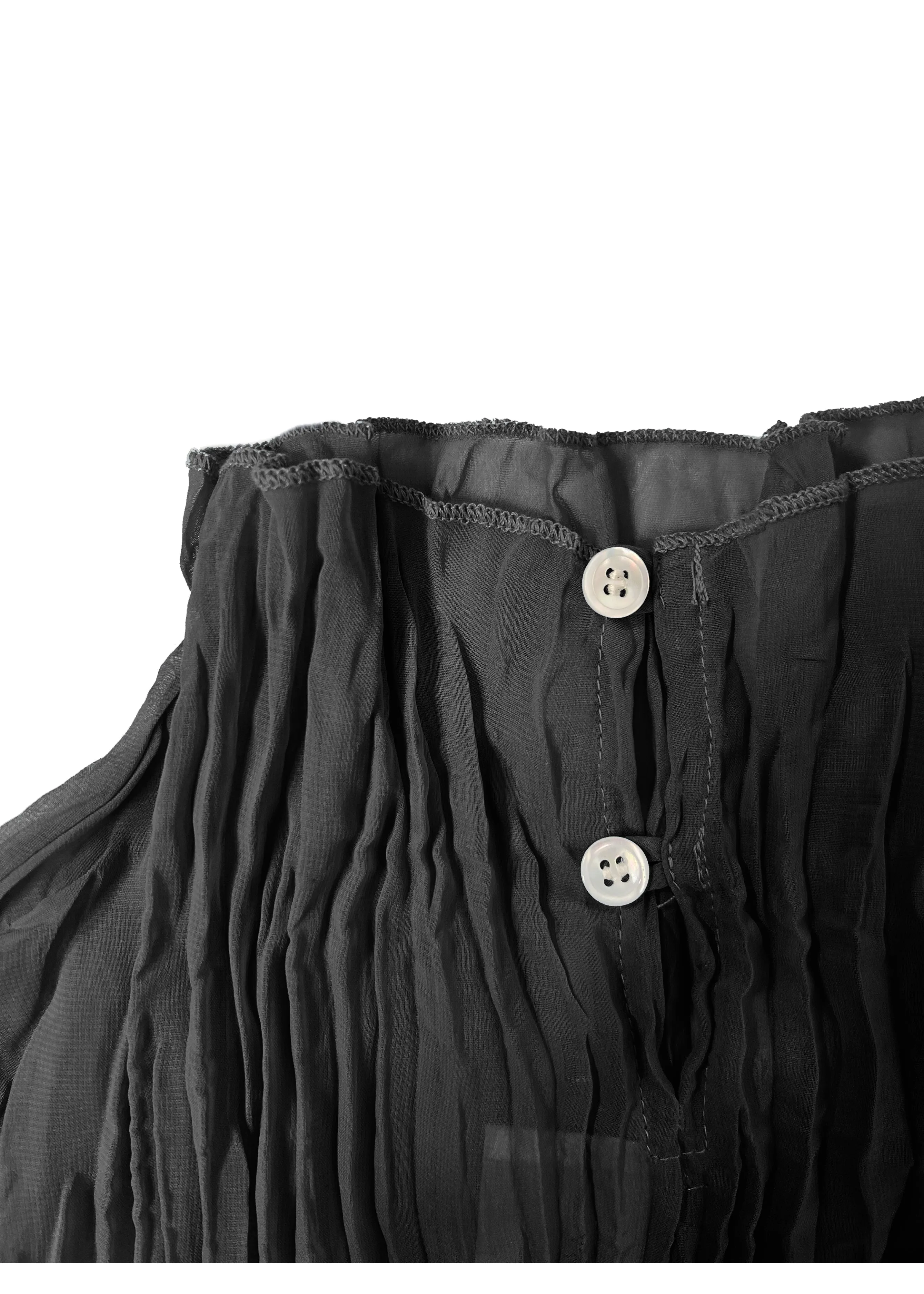 Esme Pleated Funnel Neck Top- Black sold by Baacal product image thumbnail 3