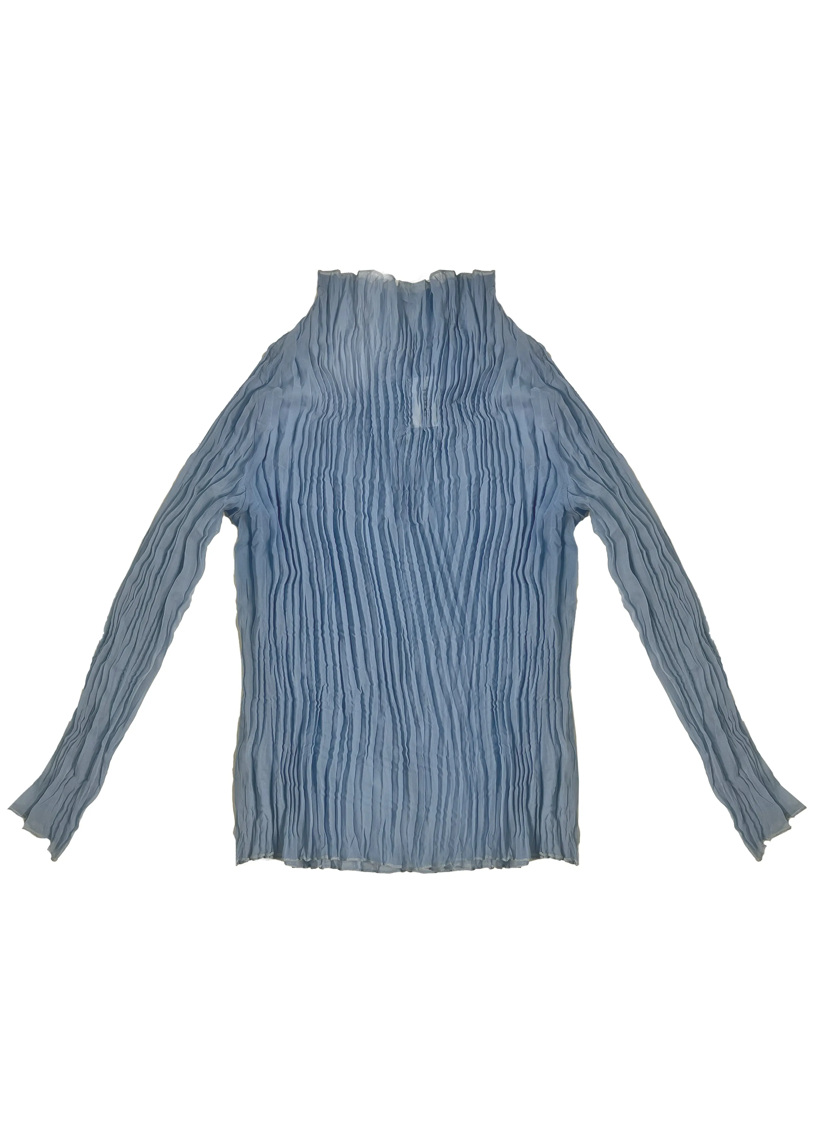 Esme Pleated Funnel Neck Top- Coppen Blue sold by Baacal product image thumbnail 3