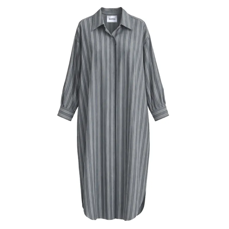 Mia Oversized Shirt Dress- Grey sold by Baacal