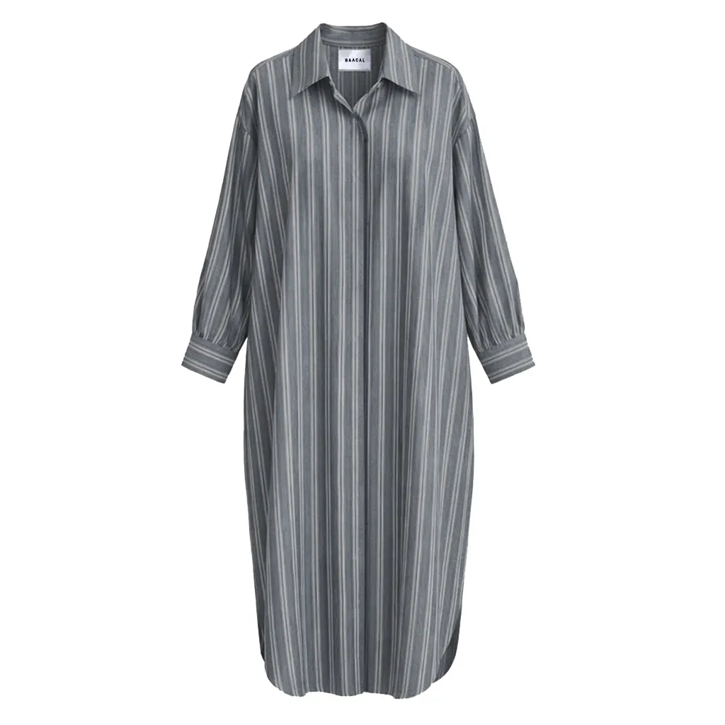 Mia Oversized Shirt Dress- Grey sold by Baacal