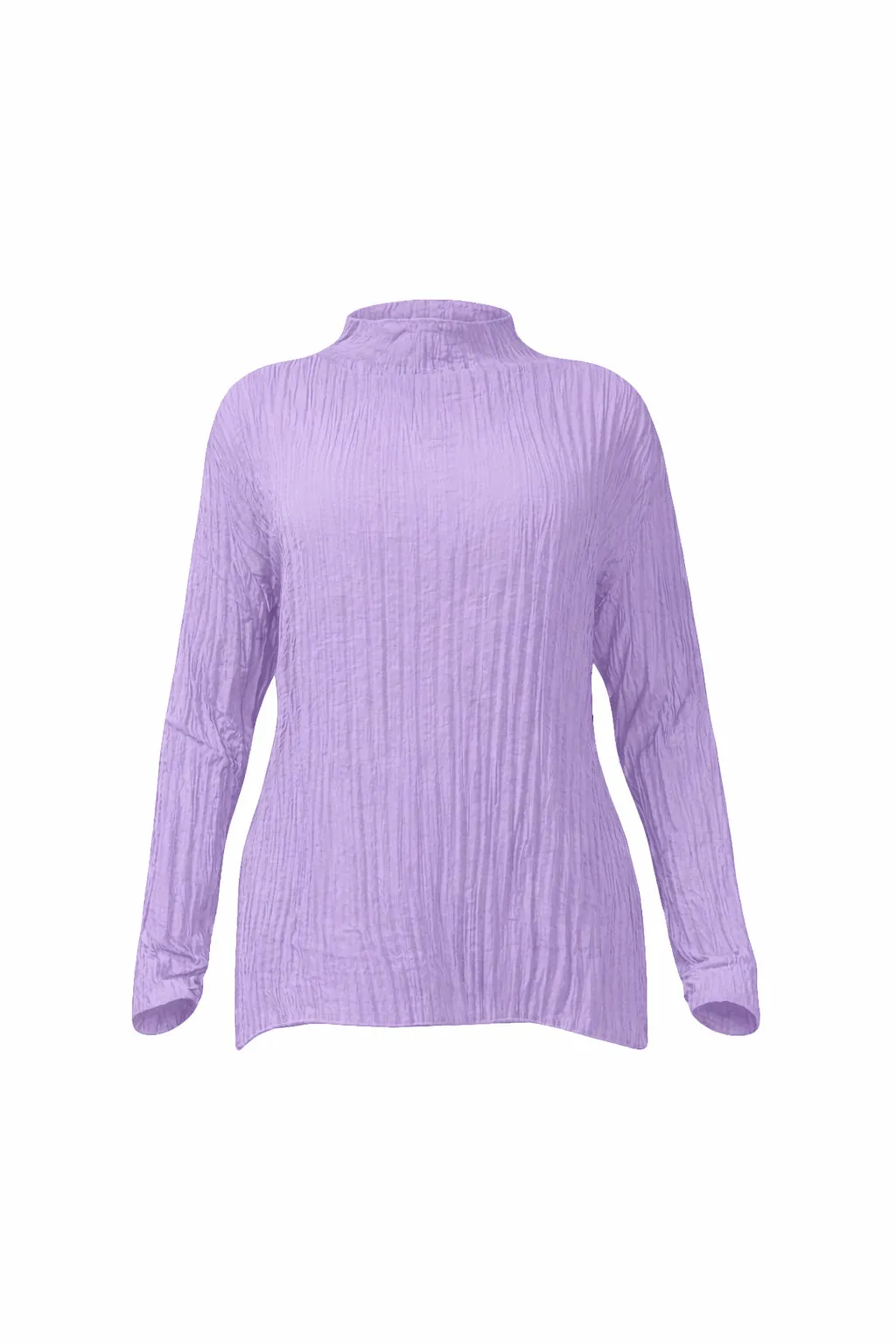 Esme Pleated Funnel Neck Top- Lavender sold by Baacal