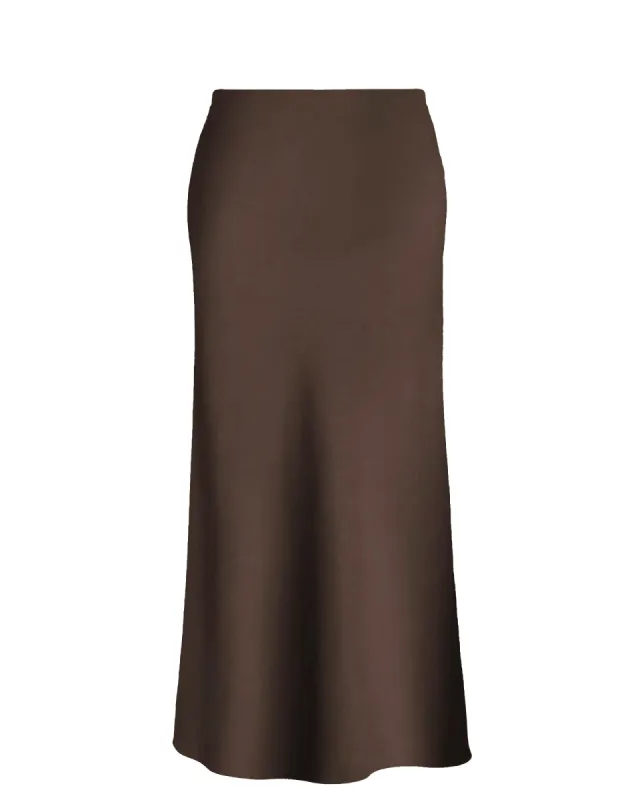 Eudora Maxi Bias Skirt- Washed Brown sold by Baacal