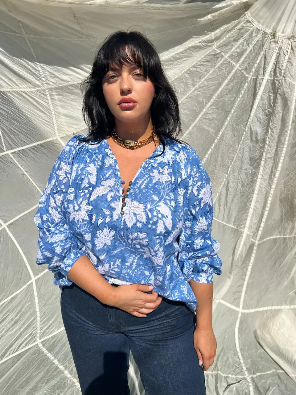 Carly Blouse- French Blue sold by Baacal product image thumbnail 2