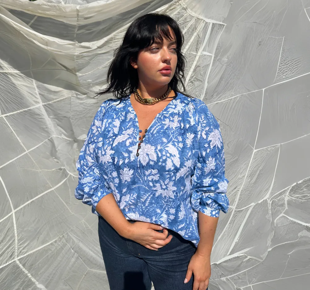 Carly Blouse- French Blue sold by Baacal product image thumbnail 3