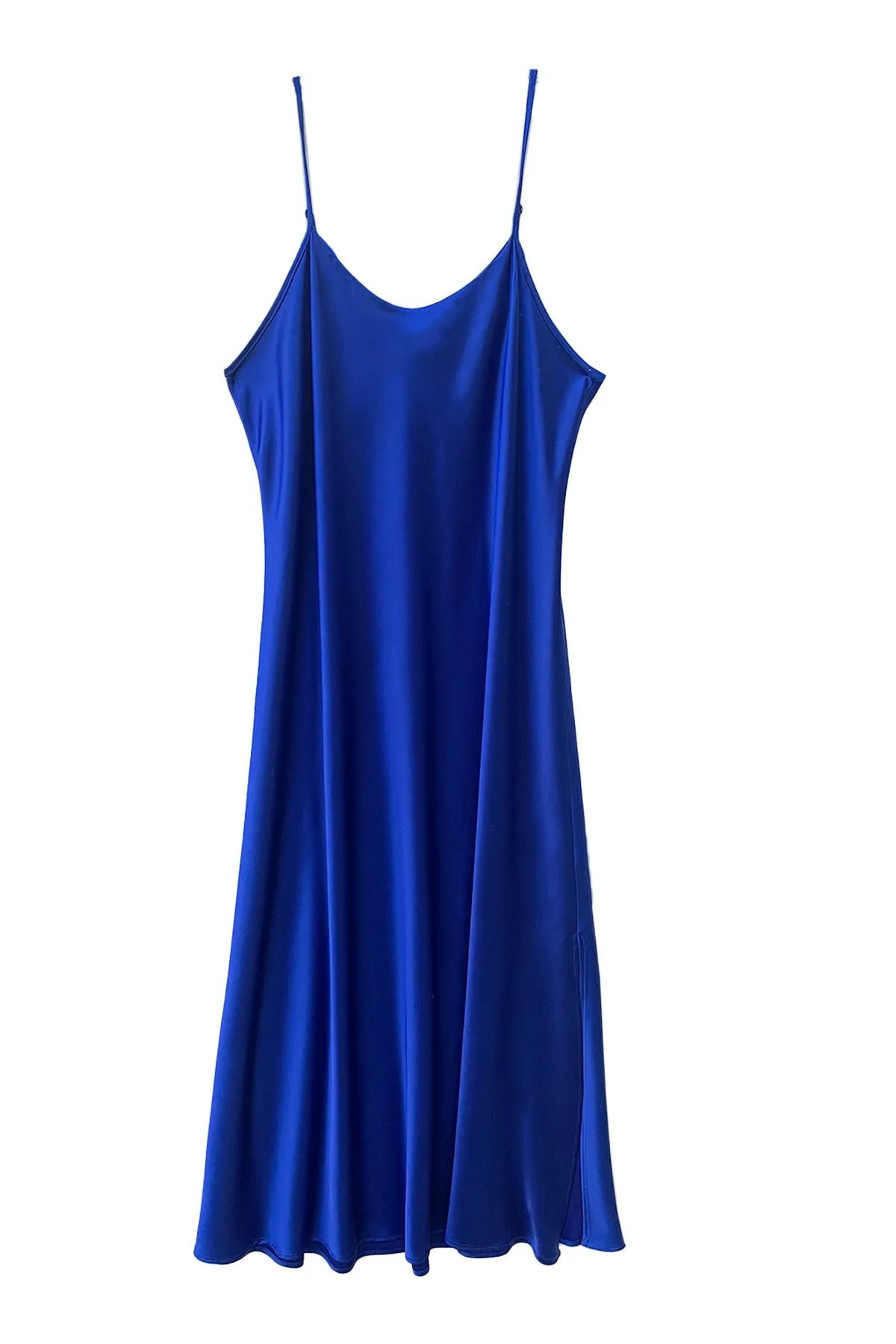 Leah Easy Satin Maxi Slip Dress - Cobalt sold by Baacal