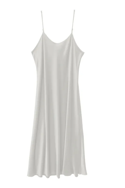 Leah Easy Satin Maxi Slip Dress - Ivory sold by Baacal