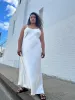 Leah Easy Satin Maxi Slip Dress - Ivory sold by Baacal