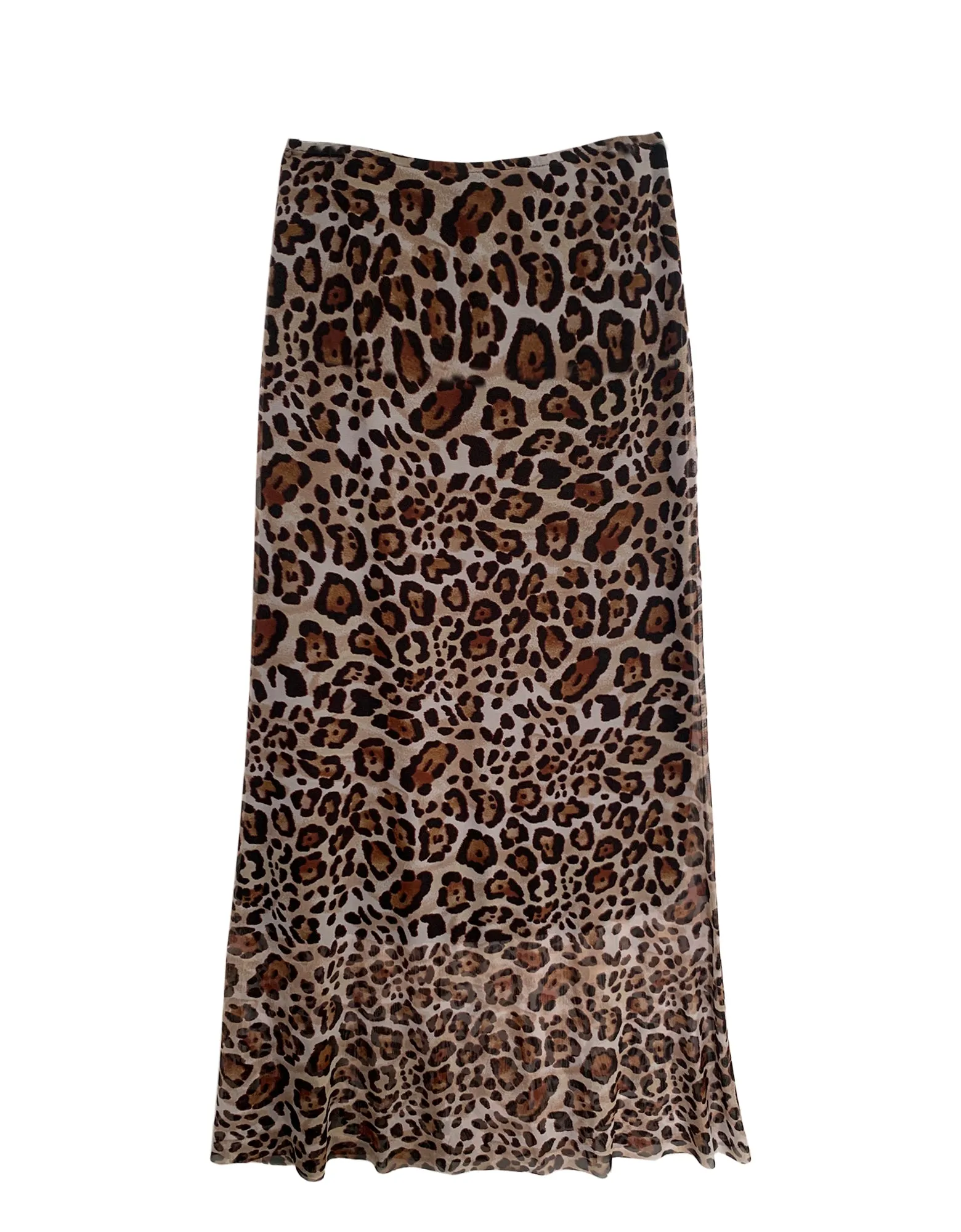 Mesh Maxi Slip Skirt - Leopard sold by Baacal