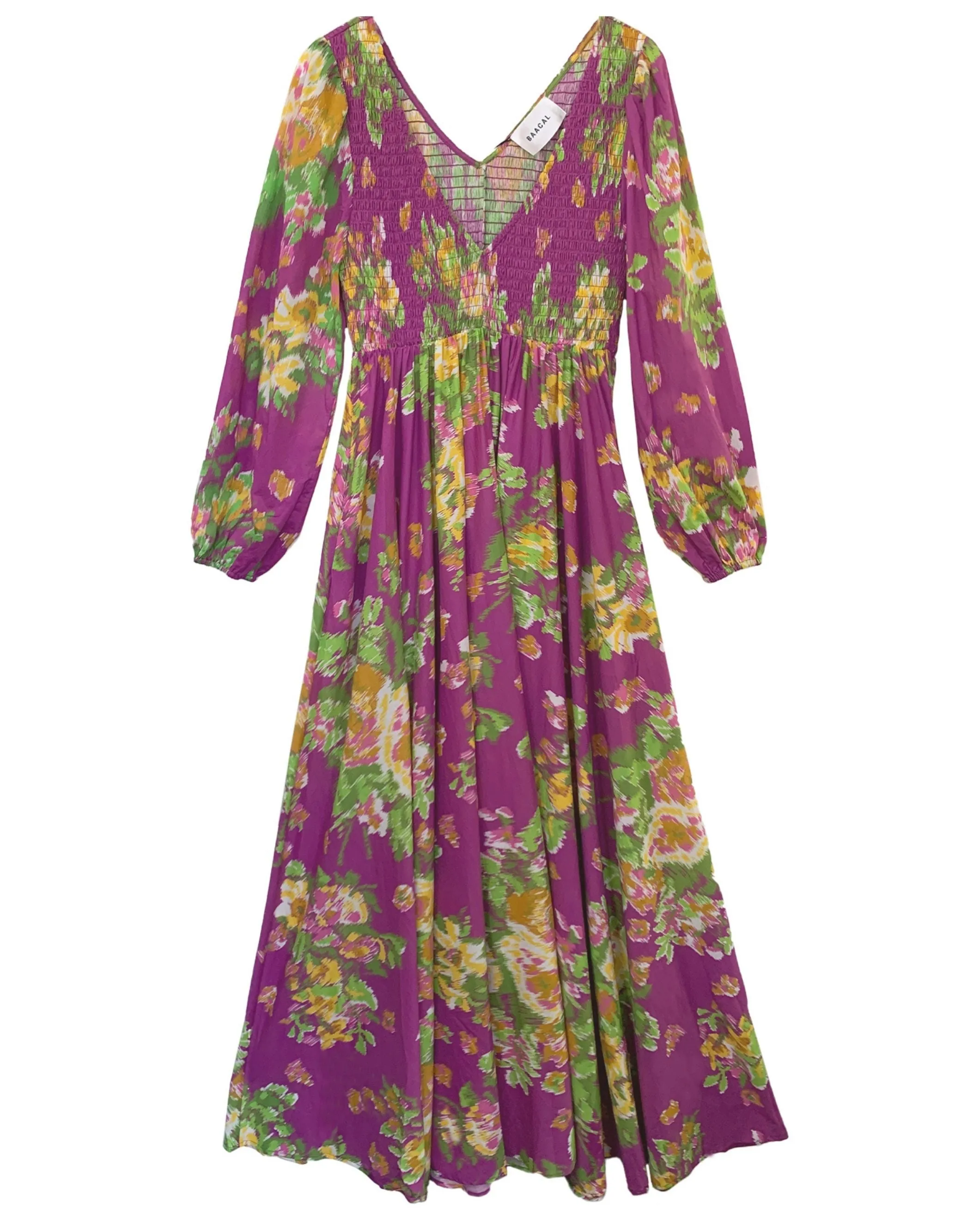 Magenta Floral Maxi Dress - The Joni sold by Baacal
