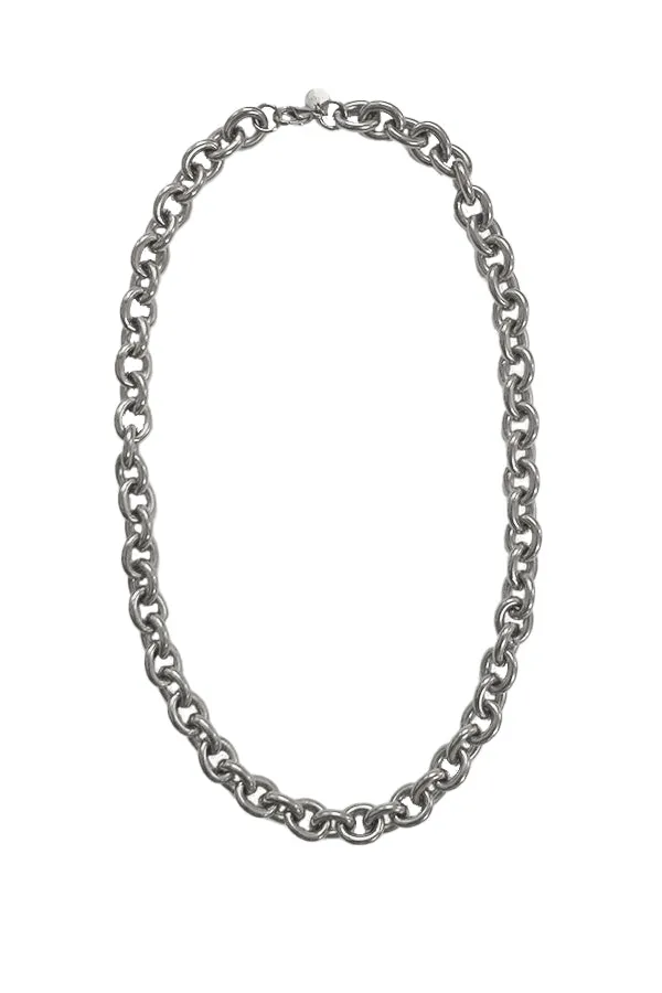 Chunky O Silver Chain Necklace sold by Baacal