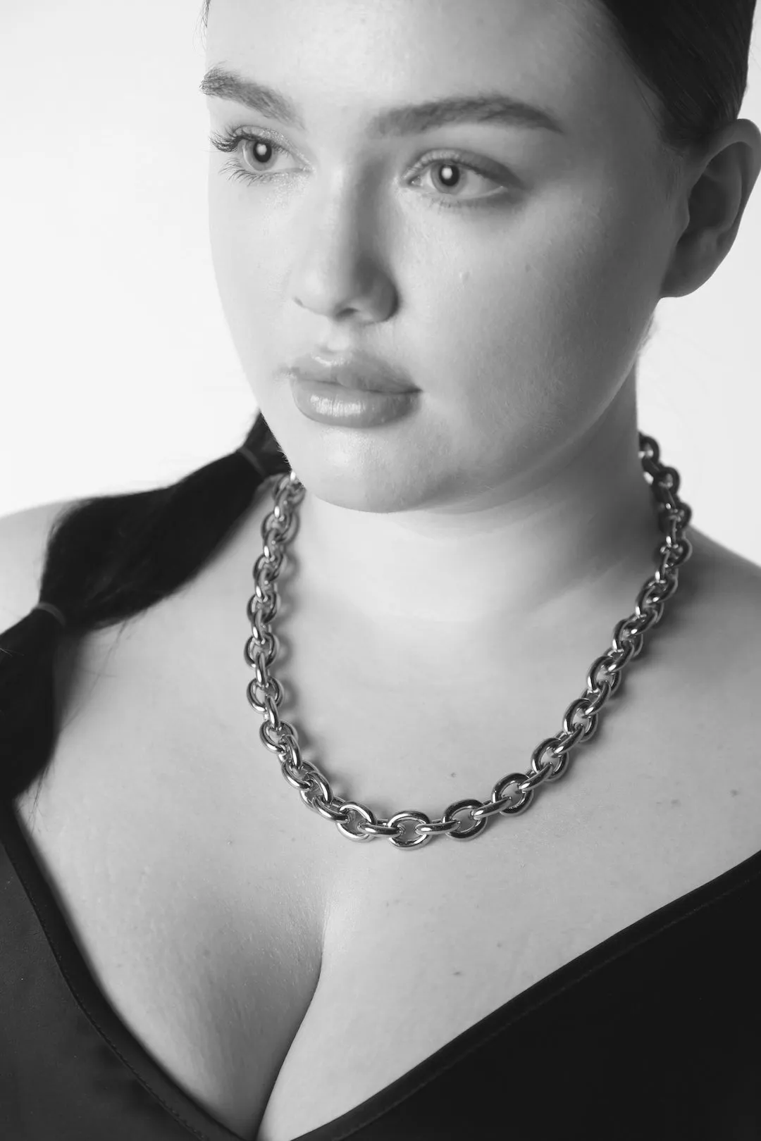 Chunky O Silver Chain Necklace sold by Baacal product image thumbnail 2