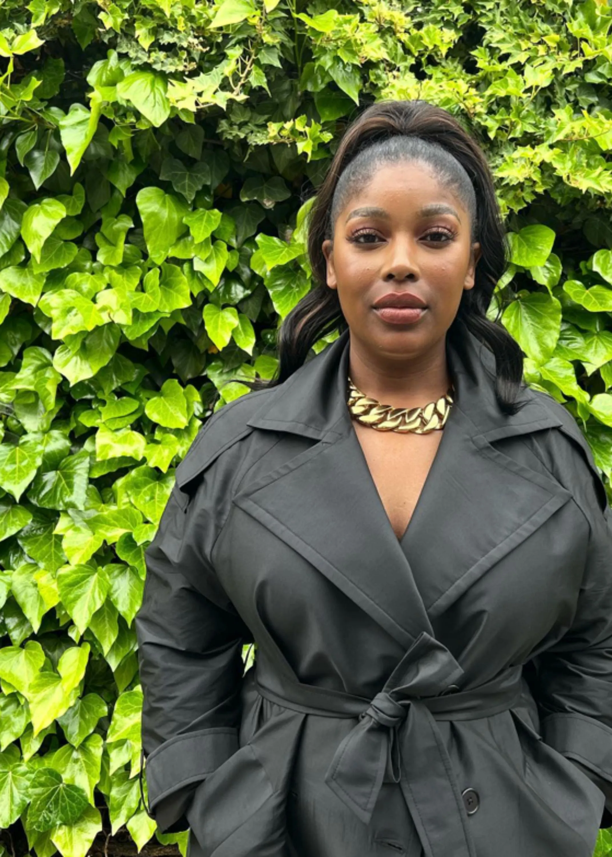 Modern Classic- Black Taffeta Trench sold by Baacal product image thumbnail 3