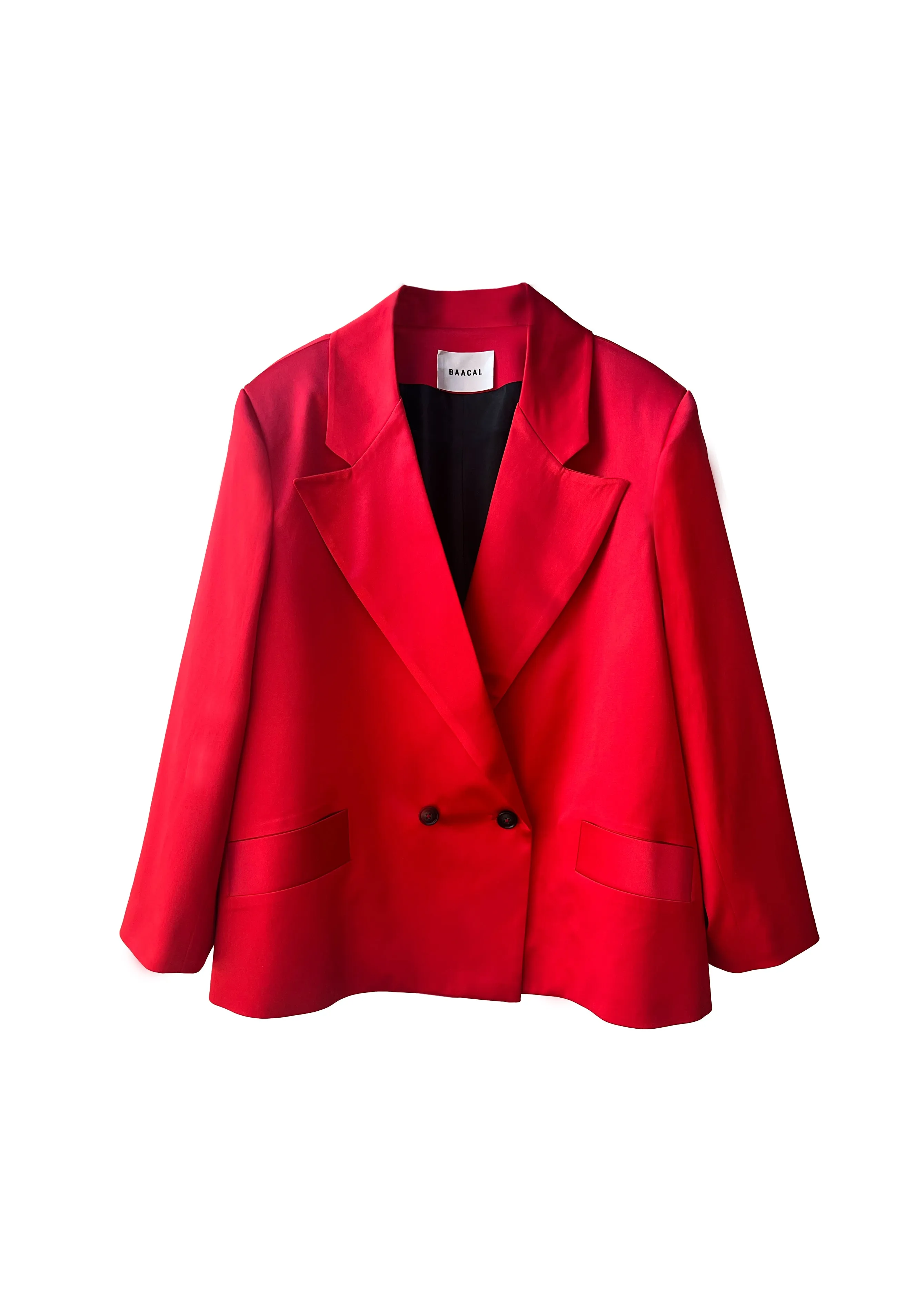 The Lexi Satin Blazer - Red sold by Baacal