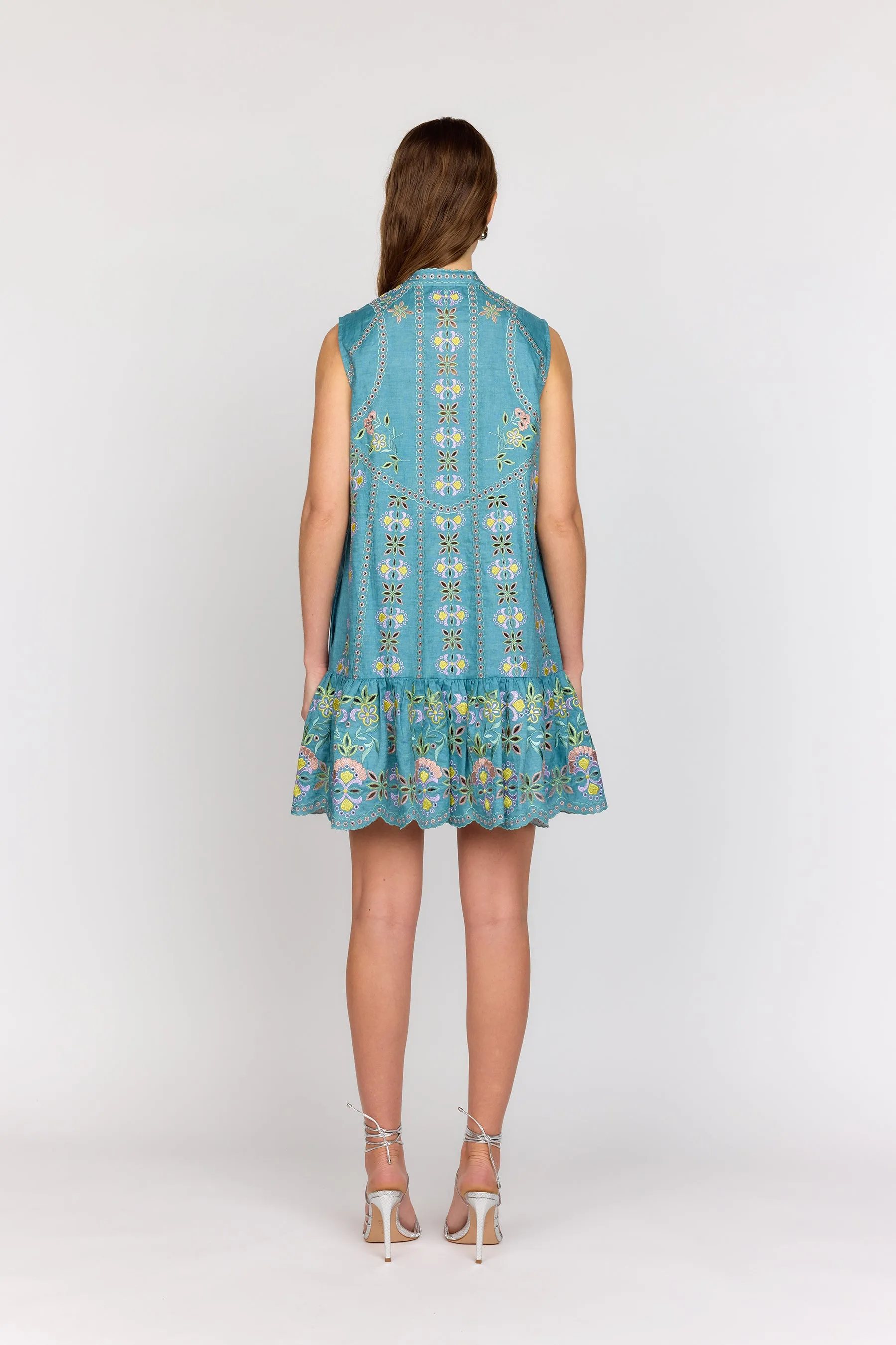 Lotus Dress - Blue Combo sold by Christy Lynn product image thumbnail 5