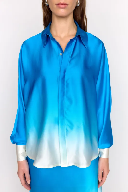 Rosario Top - Blue Dip Dye sold by Christy Lynn
