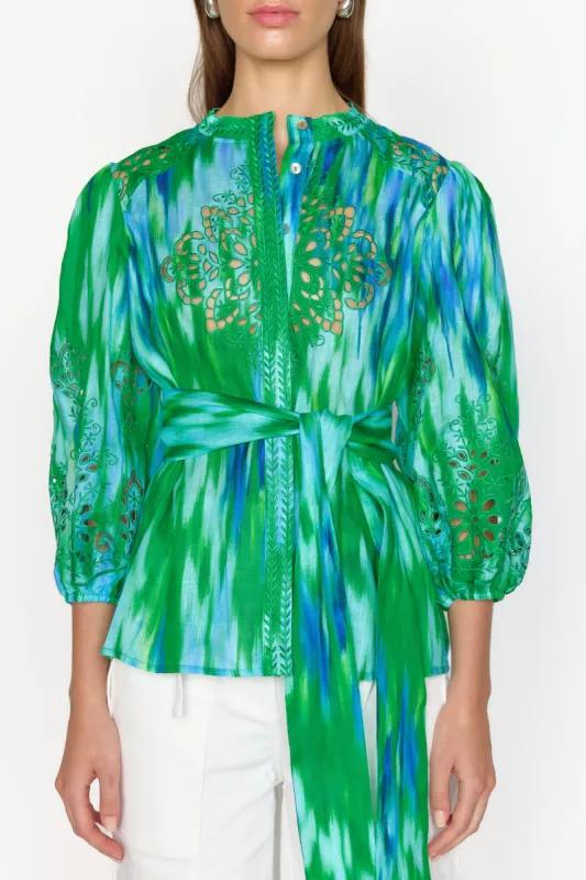 Delphine Top - Sea Glass sold by Christy Lynn
