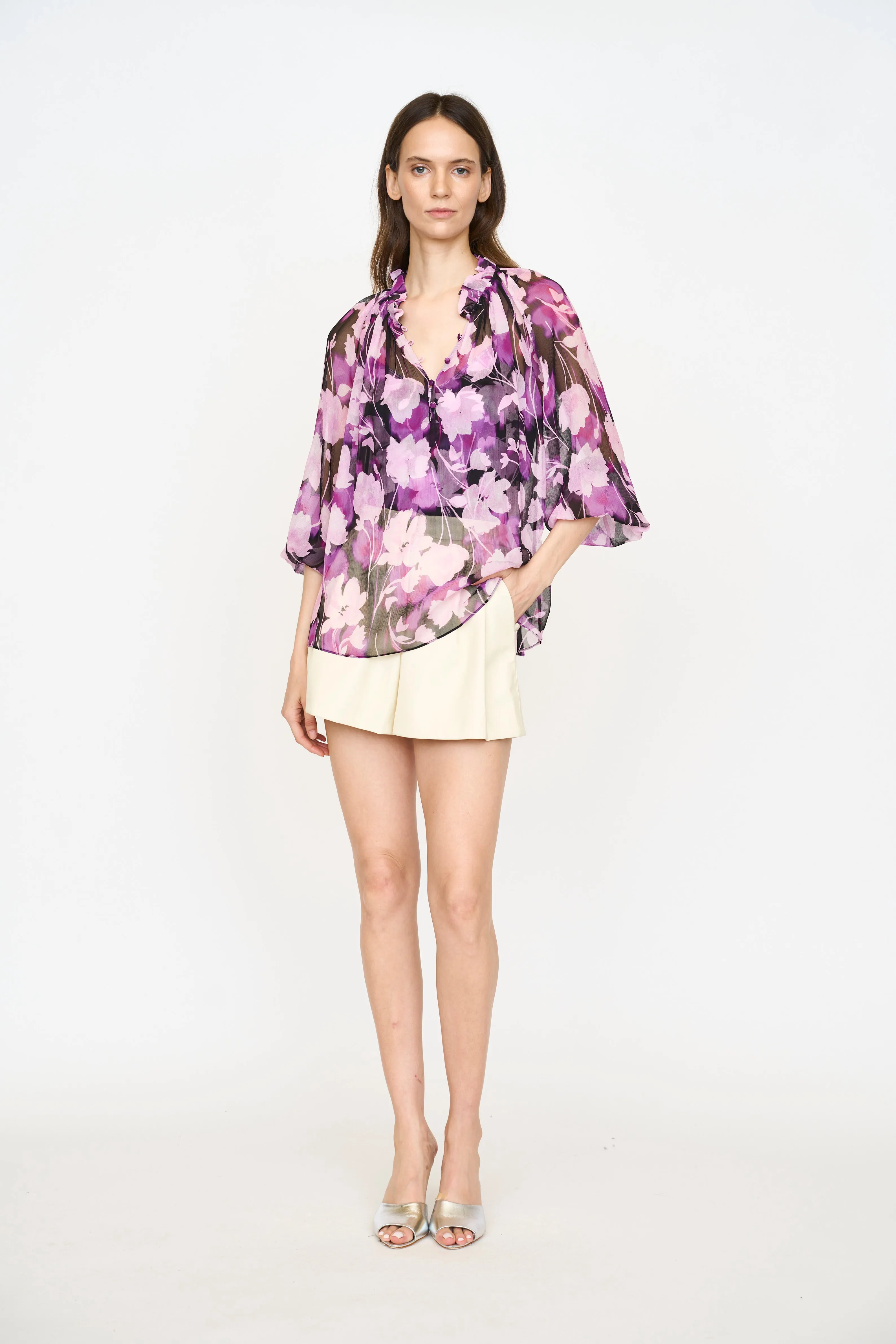 Karla Blouse - Violet Shadow Flower sold by Christy Lynn product image thumbnail 4