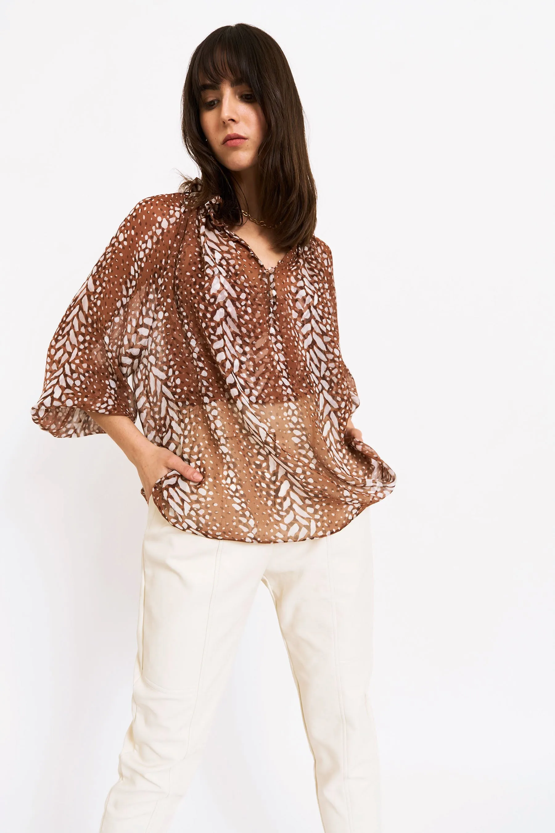 Karla Blouse - Fawn sold by Christy Lynn product image thumbnail 5