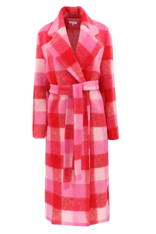 Josephine Coat - Pink Check sold by Christy Lynn