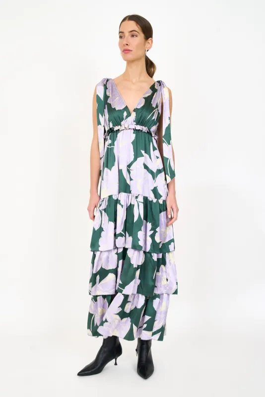 Alexa Dress - Green Blossom sold by Christy Lynn