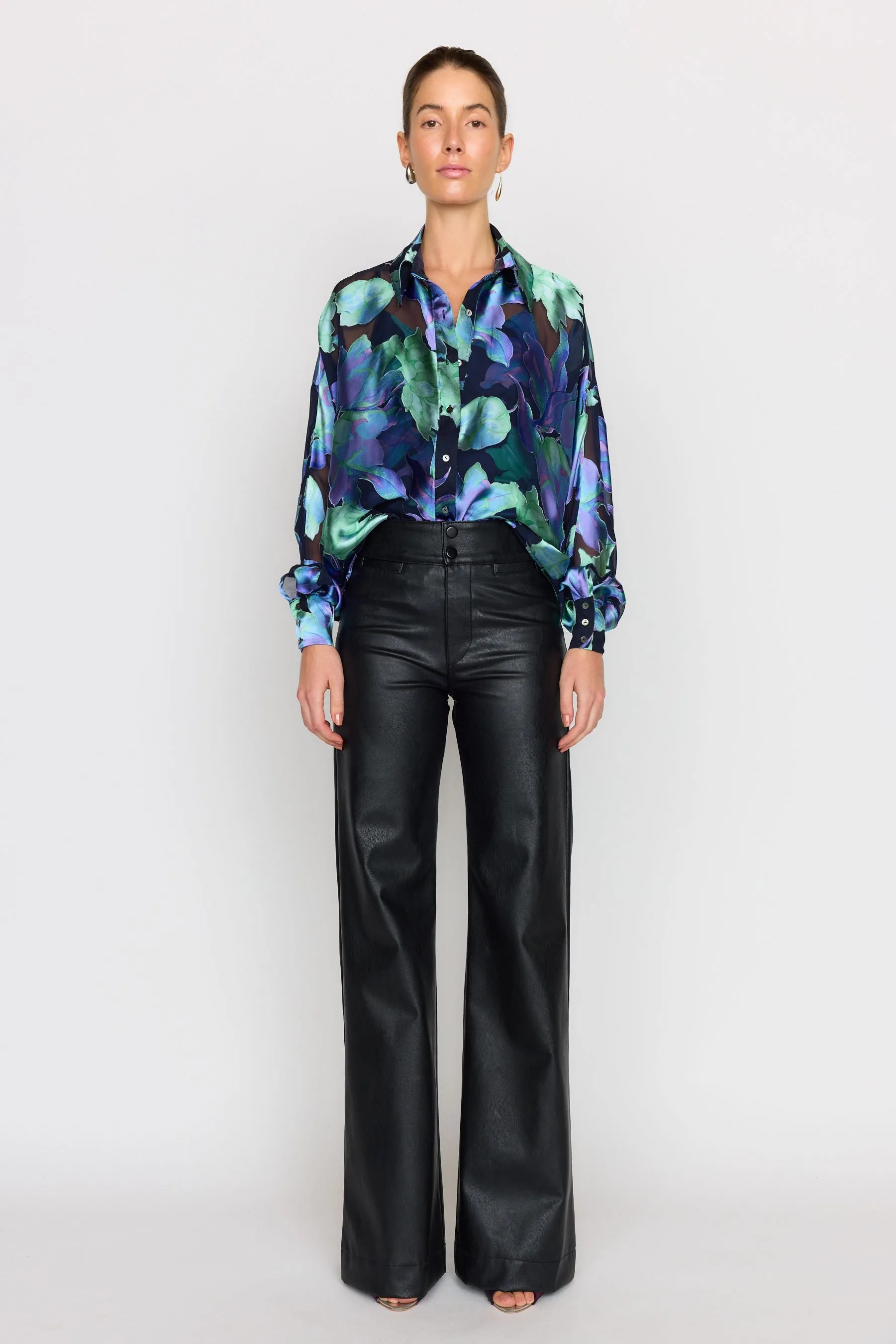 Rosario Top - Midnight Waterlily sold by Christy Lynn