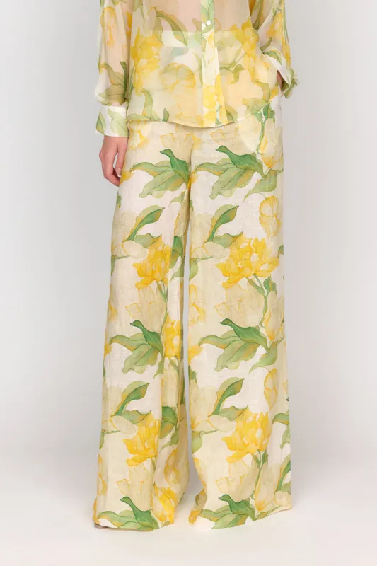 Marta Pant - Waterlily Yellow sold by Christy Lynn