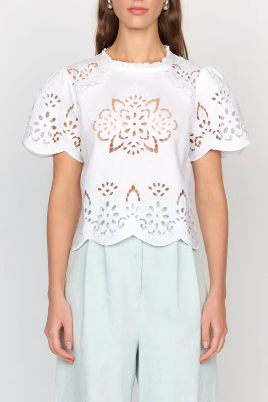 Delaney Top - White sold by Christy Lynn