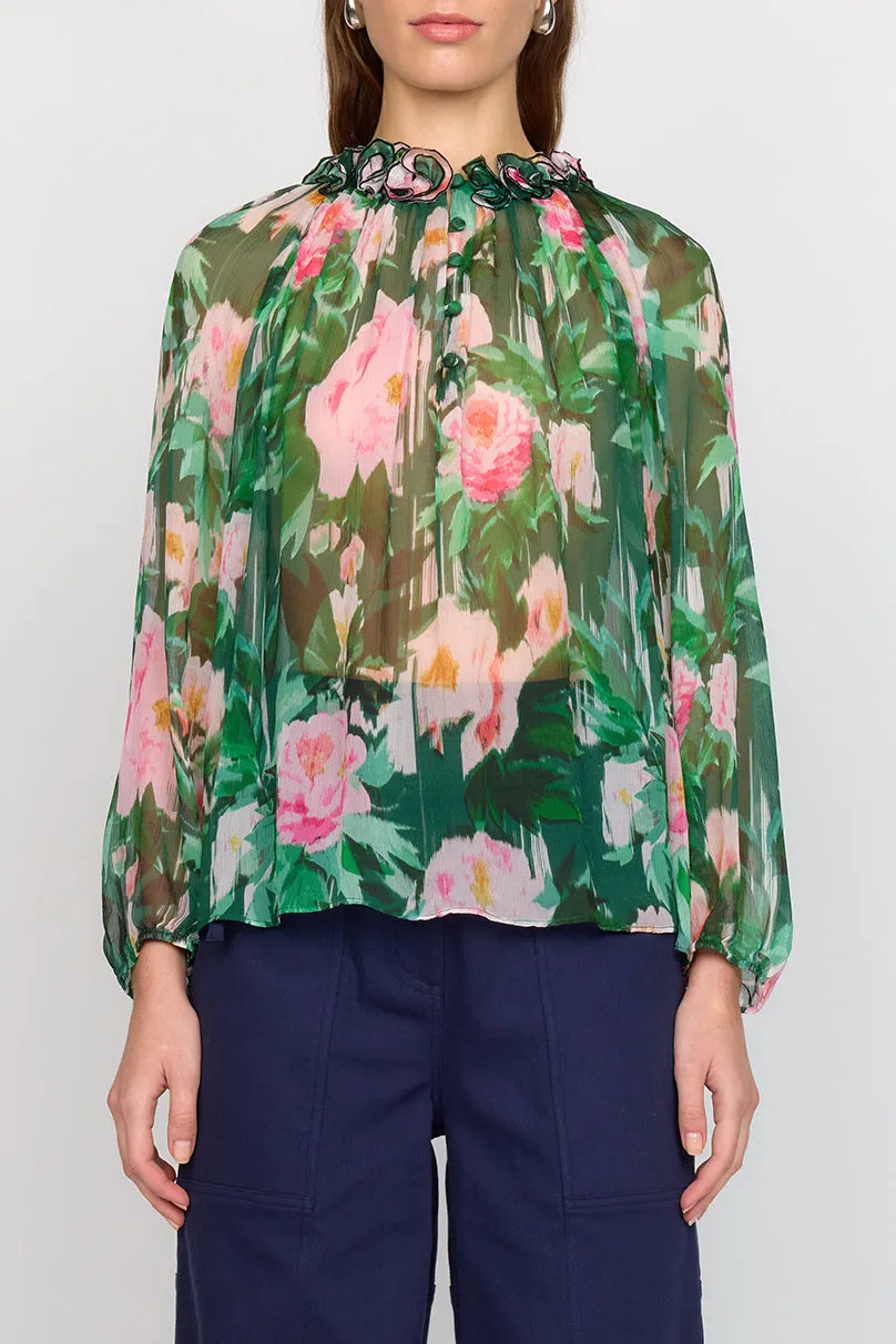 Evelyn Blouse - Camellia Garden sold by Christy Lynn