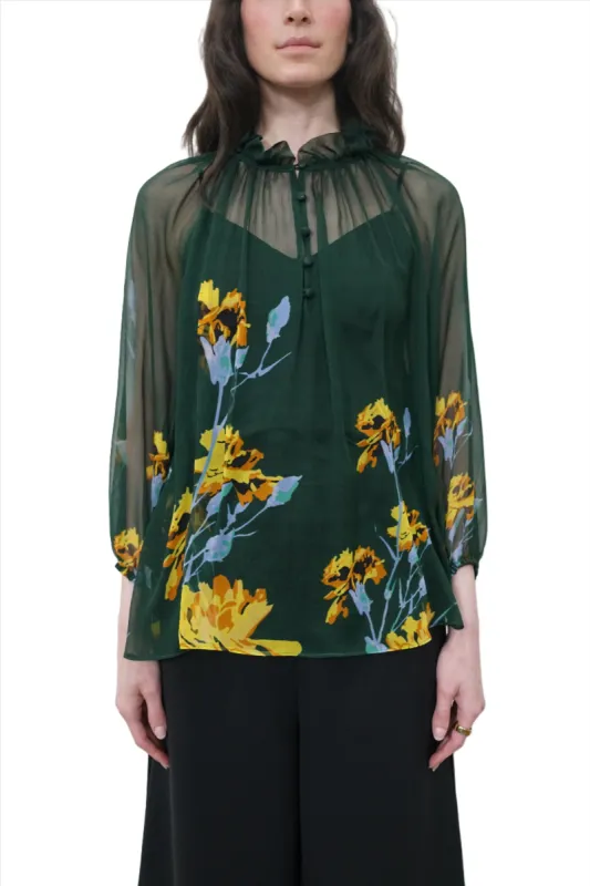 Karla Blouse - Green Orchid sold by Christy Lynn