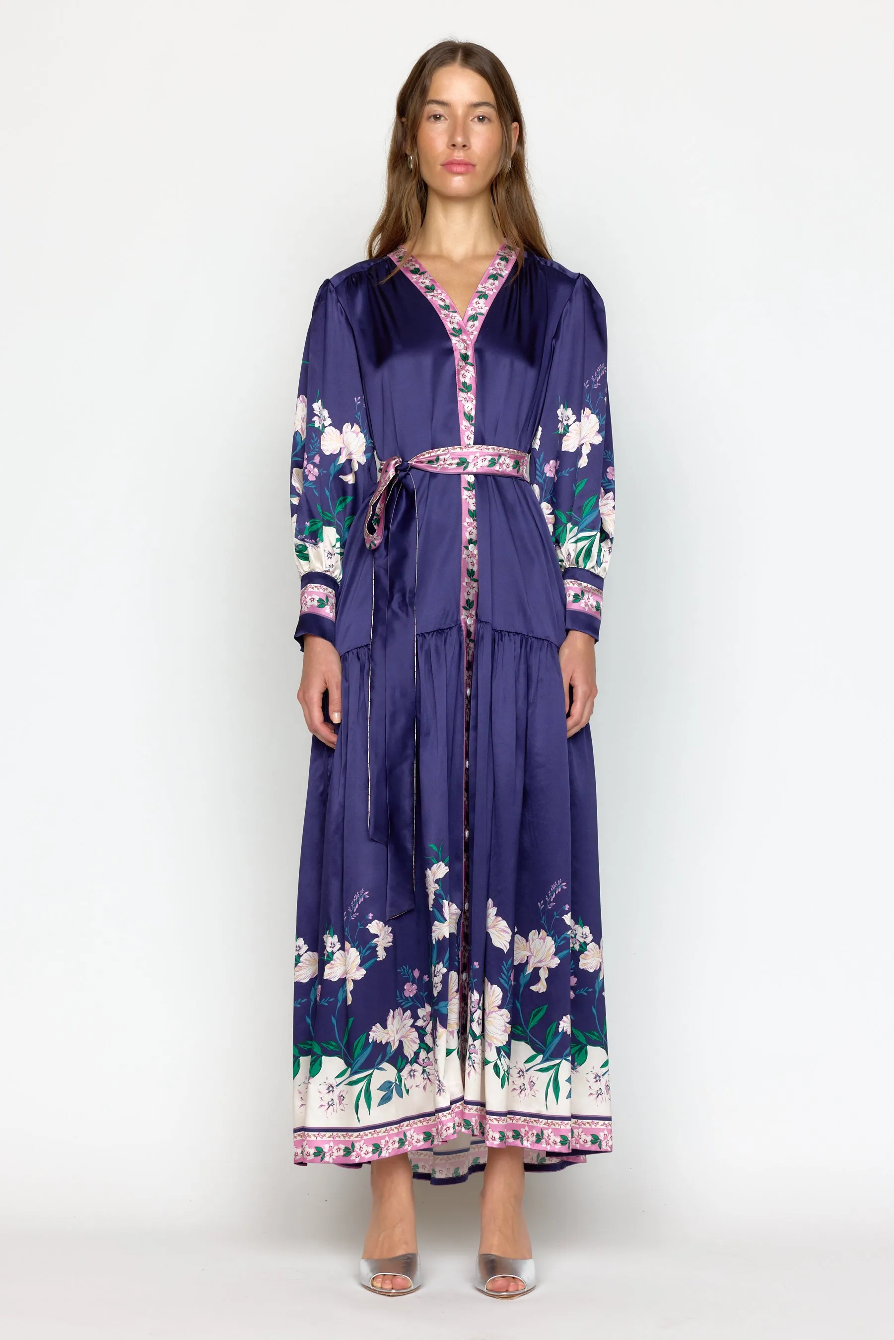 Layla Dress - Midnight Coast Border sold by Christy Lynn