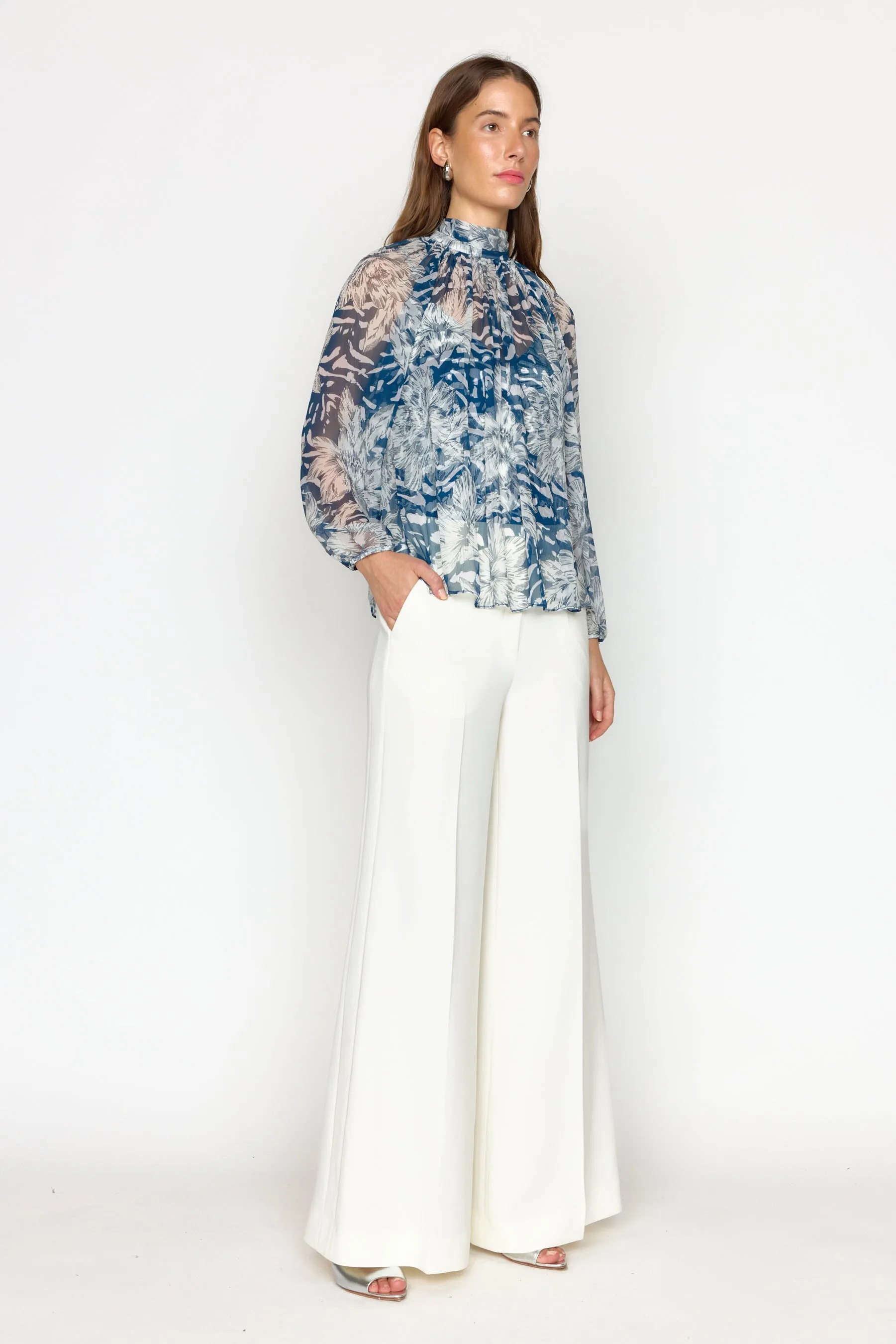 Teagan Blouse - Navy Lotus sold by Christy Lynn product image thumbnail 3