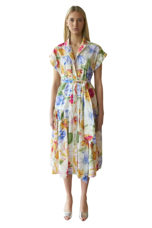Estella Dress - White Bouquet sold by Christy Lynn