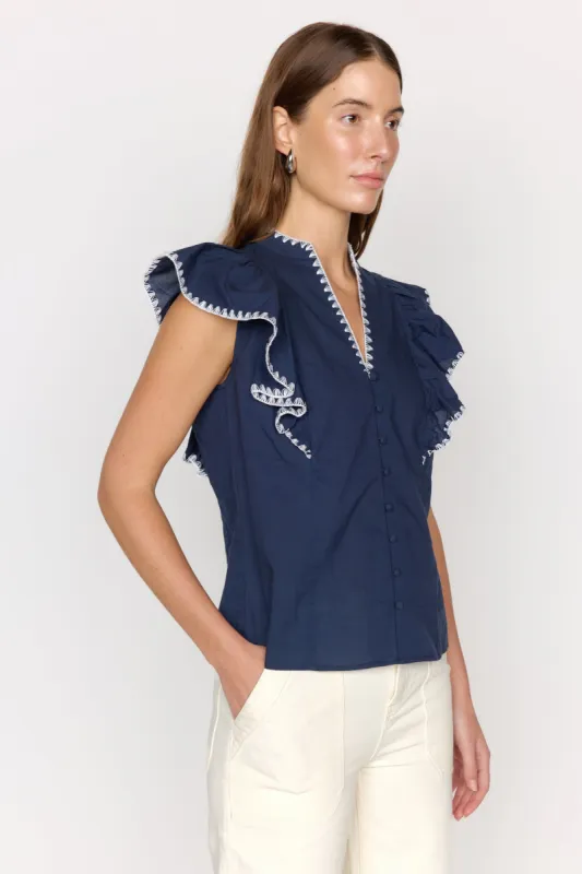Dolce Top - Navy sold by Christy Lynn