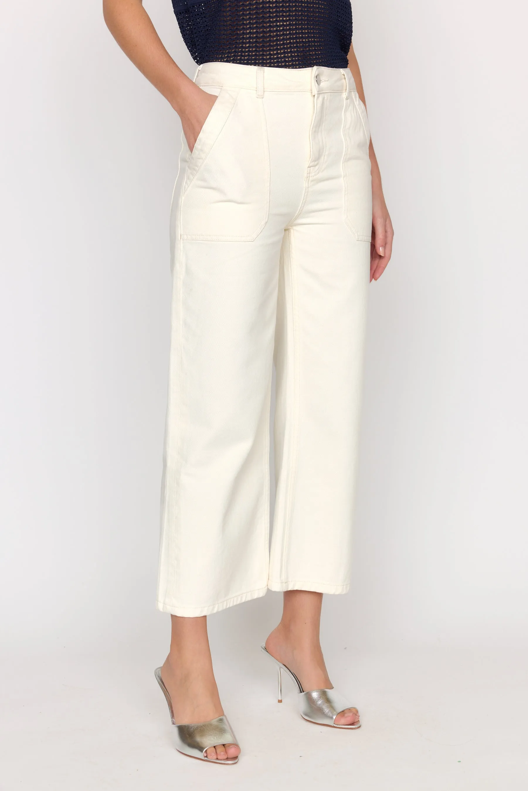 Dorian Pant - Ecru sold by Christy Lynn