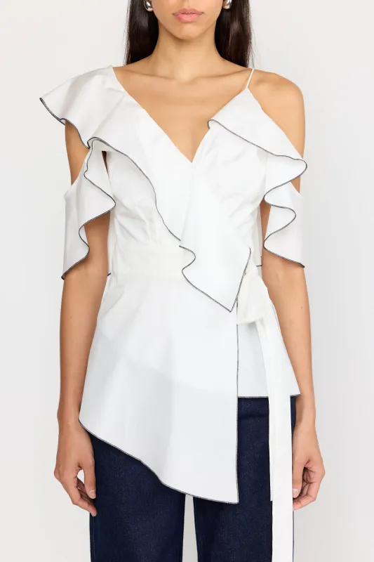 Roan Top - White sold by Christy Lynn