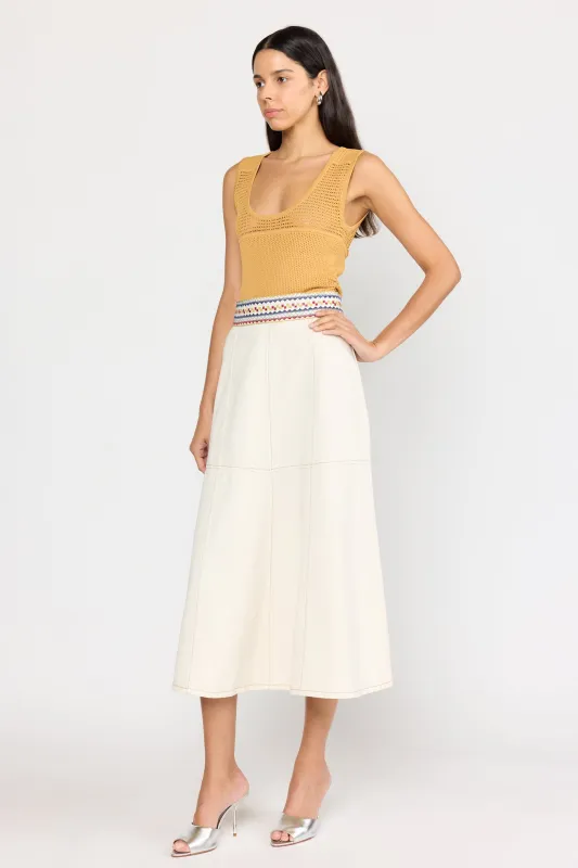 Solange Skirt - Ecru Mosaic sold by Christy Lynn