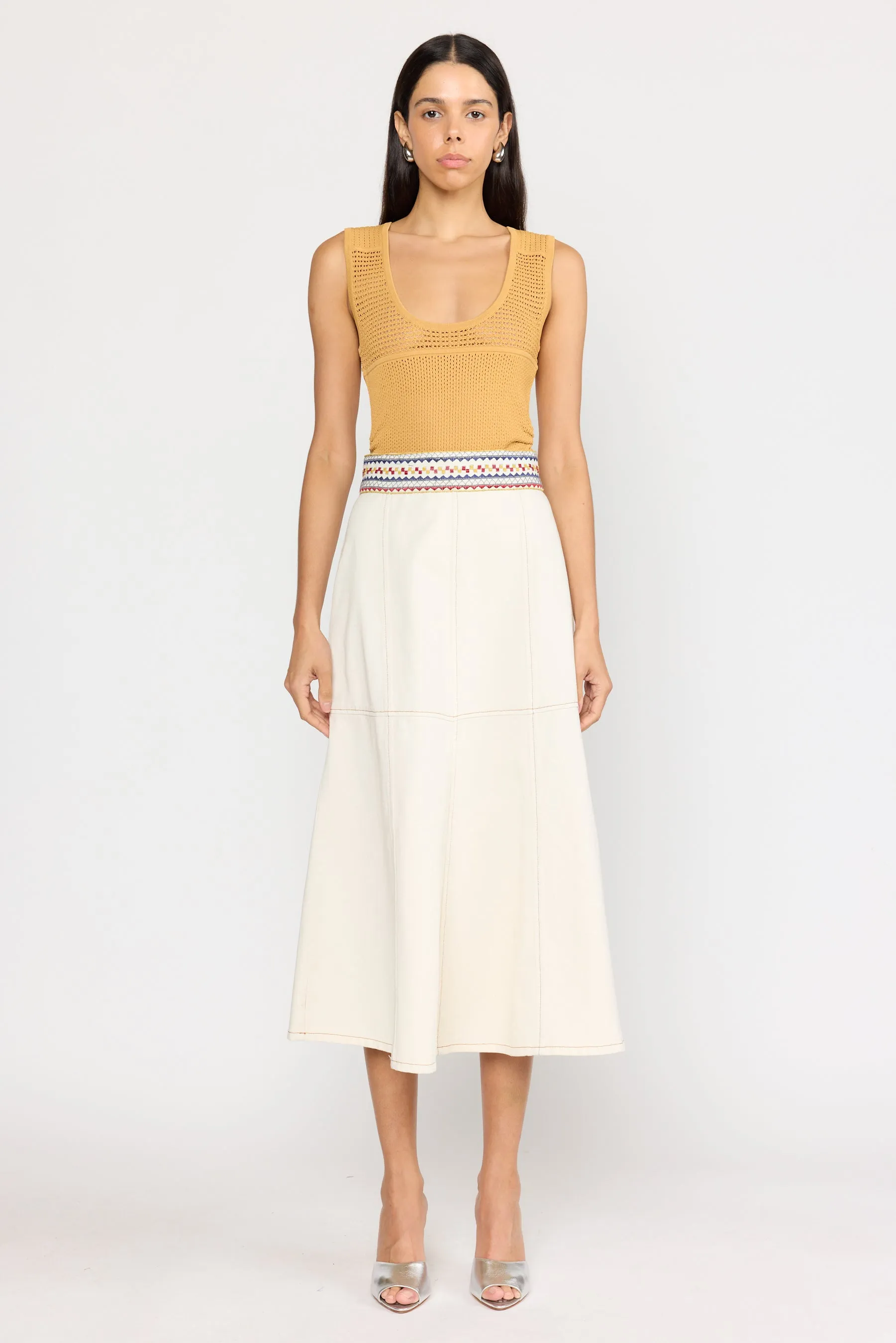 Solange Skirt - Ecru Mosaic sold by Christy Lynn product image thumbnail 3