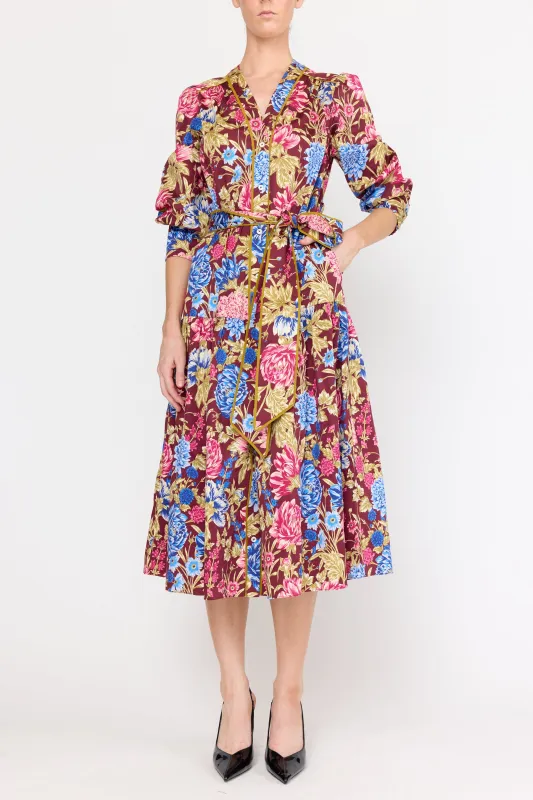 Layla Dress - Carmine Floral sold by Christy Lynn