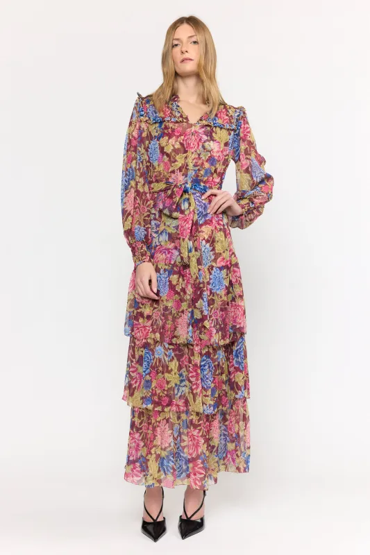 Ana Dress - Carmine Floral sold by Christy Lynn