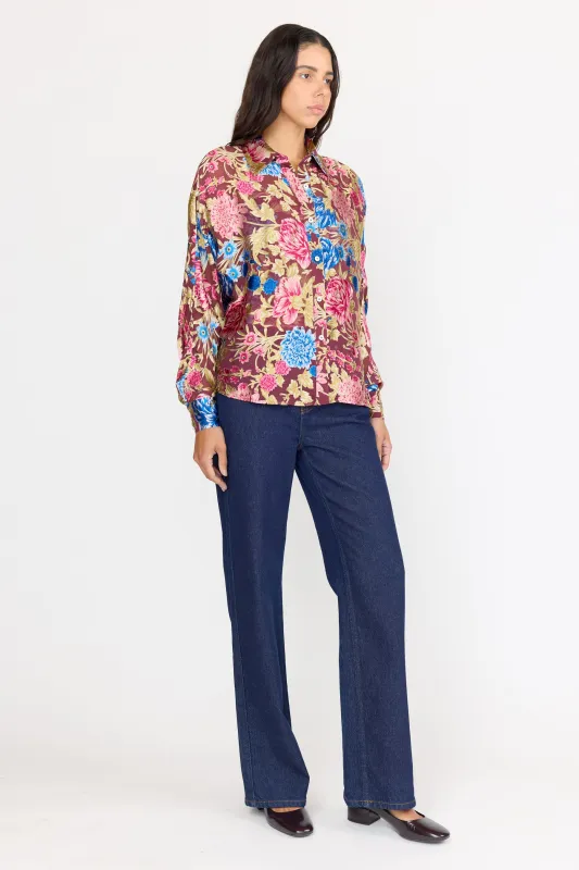 Rosario Top - Carmine Floral sold by Christy Lynn