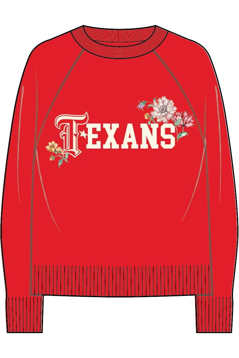 Texans T Logo Sweater - Battle Red sold by Christy Lynn