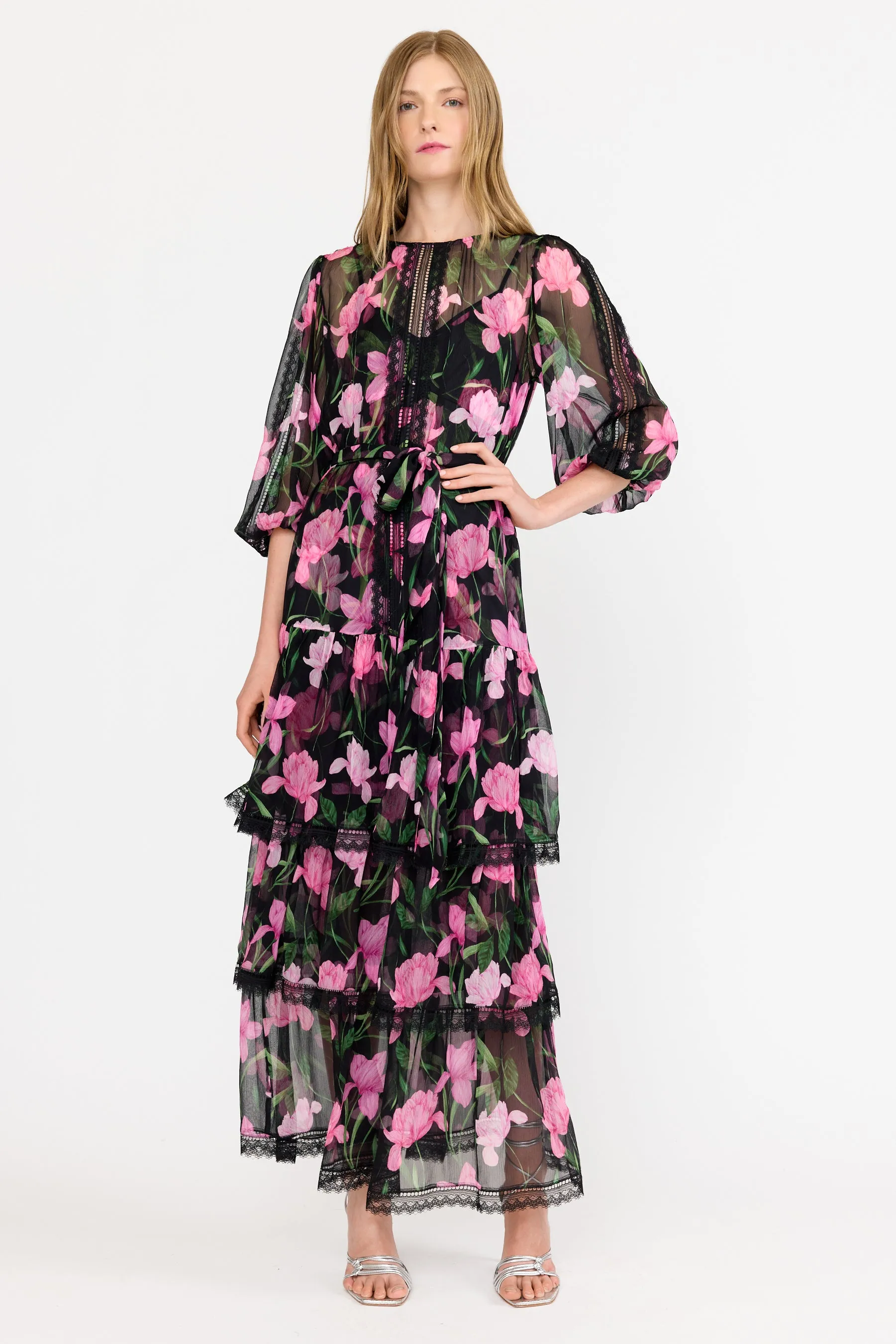 Nina Dress - Onyx Florette sold by Christy Lynn product image thumbnail 5